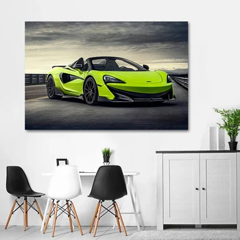 Lahe Roheline Super Auto Plakat Auto Maastik Plakat, Lõuend Maalid Auto Pildid Seina Kunst elutuba Home Decor (raamita)