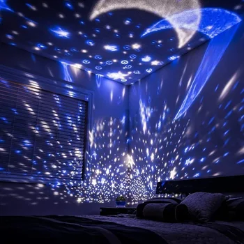 Lapsed, Lapsed, Beebi Magamistoas Öö Valguses Projektor LED Teenetemärgi Pöörlev Täht Lamp Galaxy Projektor Uus Aasta Festival Kingitus