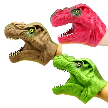 Laste Mänguasi Pehme Dinosaurus Käega Nuku Mänguasjad, Vinüül TPR Dinosaurus Käega Nuku Looma Pea Käsi Nukud Lapsed Mänguasjad Kingitus