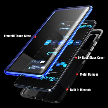 Luksus 360 Magnet Jõud Samsung Galaxy A51 A71 Juhul Karastatud Klaasist Kohta Samsung A51 A71 51 71 A515F A715F Tagasi Ees
