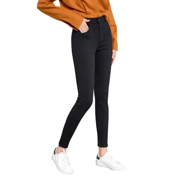 M-6XL Uus Mood Naiste Pliiats Vabaaja Püksid Elastne Vöökoht Skinny Püksid Pluss Suurus Must Stretch Püksid, õhuke, paks, kaks sellist Y002