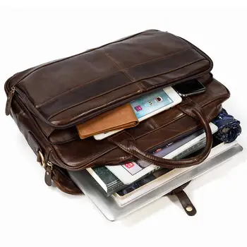 MAHEU Pehme naturaalsest Nahast Kohver Kott Meeste Mees äri sülearvuti kott 14 15.6 tolline ARVUTI sülearvuti Kott meeste mees