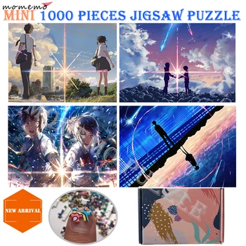 MOMEMO Teie Nimi Puidust Mini Pusled Mõistatusi, Koomiksi ja Anime Puzzle 1000 Tükki Puzzle Mänguasjad Täiskasvanud DIY Kokkupanek Pusled Mõistatusi Mänguasi