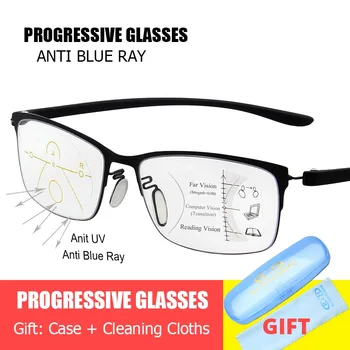 Mood Progressiivne Prillid Anti Blue Ray Multifocal Lugemine Prillid Presbyopic Prillid Unisex Disain Klaasid Raami