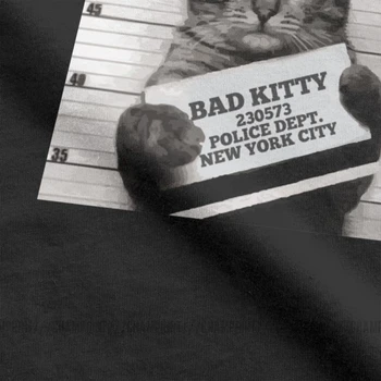 Mugshot Kass Härra Furrypants Bad Kitty Meeste T-Särgid Pet Kassipoeg, Armastus Loomade Armas Naljakas Tees Lühikese Varrukaga T-Särk Puuvill Tops
