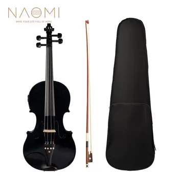 NAOMI 4 Strings 4/4 Akustiline Viiul Viiul Vaher EQ Elektriline Viiul Muusikariistad, Mille Puhul BrazilWood Vibu Algaja