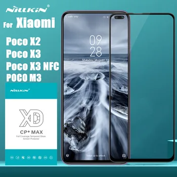 NILLKIN XD CP+MAX Ekraani Kaitsed jaoks Xiaomi Poco X3 NFC Poco M3 X2 F2 Pro Full Coverage Karastatud Klaasist Film Redmi K30 Pro