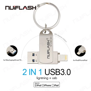 Nuiflash Usb Flash 16gb 32gb 64gb 128gb Pendrive USB-Nutitelefoni micro-USB-Mälupulgale iphone ios telefoni
