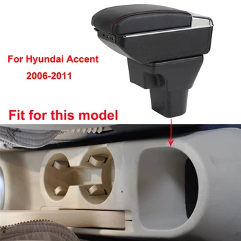 Näiteks Hyundai Accent 2006-2011 Auto Taga Kastis Laadimine USB Suurendab Double Layer Kesk-Poe Sisu topsihoidja Tuhatoos