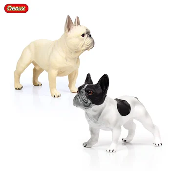 Oenux Klassikaline Armas prantsuse Buldog Simulatsiooni Loomade Armas Kutsikas Lemmiklooma Koera Tegevus Näitajad Mudel Figuriin PVC Kogumise Mänguasjad