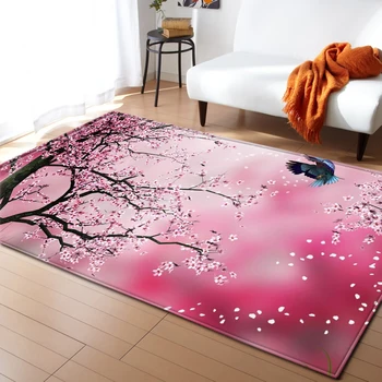 Põhjamaade Vaipa Pehme Lapp 3D-Cherry Blossom Trüki Ala Vaipa elutoa Vaip Vaip Non-slip Suur Vaip elutoa Vaip