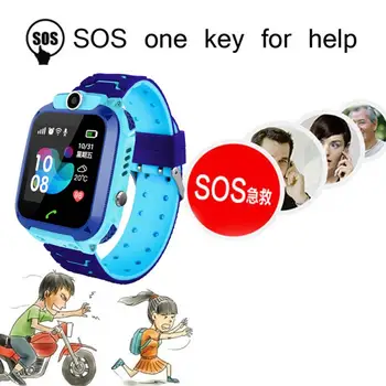 Q12 Smart Watch SOS Kõne Asukoha Finder Ekraan SIM-Kaardi 2G LBS tugijaama Usb Kummist Korgiga Veekindel Laps on Arukas Vaadata
