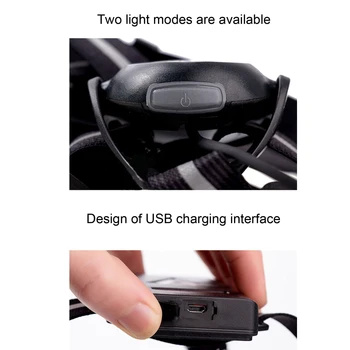 Reguleeritav Rinnus Töötab LED Valgusvihk USB Laetav Vest Käik Esilaterna 24BD