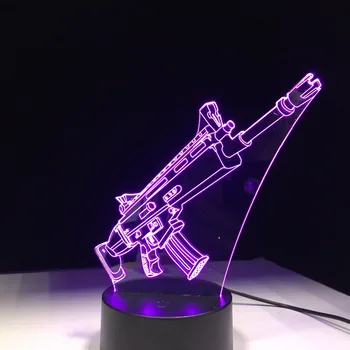 Relv Scar Suveniiride Kingitus, 7 Värvid Touch Tabel Laua Kerged 3D LED Lava Lamp Akrüül Illusiooni Ruumi Atmosfääri Valgustus Mängu Fänn