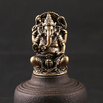Retro Messing Tai Valge Elevant Jumala Rikkuse, Kagu-Aasia Käsitsi valmistatud Vasest Laua Kaunistamiseks Mininature Kaunistused, Kingitused