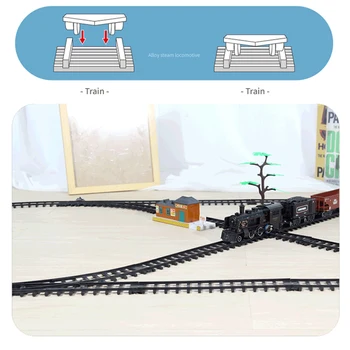 Simulatsioon Auru Rongi Elektrilised Rongi Mänguasja Komplekt Sulamist Rongi Spray Jälgida DIY Mänguasja Heli ja Valguse Raudtee Komplekt Lastele