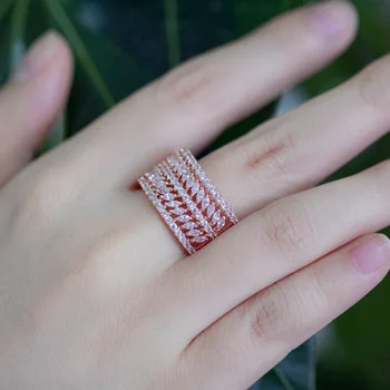 SINZRY hotsale Vilkuv Kuup ziron lai sõrme sõrmus Uus Mood õõnes liialdatud CZ Ring Naistele