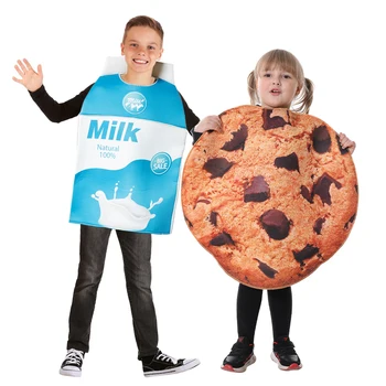 Snailify Lastele Piima Ja Küpsiseid Kostüüm Halloween Karneval Pool Cosplay Poisid Piimapakki Kostüüm Küpsise Laste Kostüüm