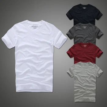 Suvel t-särk 2018 uus, puuvill tahke t-särk, meeste lühikesed varrukad camiseta
