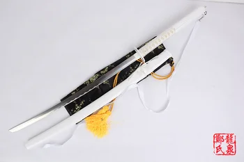 Tasuta Kohaletoimetamine Rukia Kuchiki Sode Shirayuki Valge Samurai Mõõk Katana Roostevabast Terasest Tera Anime Bleach Copslay Rekvisiidid