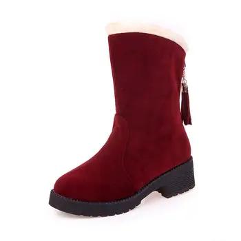 Tossud naiste saapad 2021 tahke velvet soe non-slip pahkluu saapad naiste kingad talvel lumi saapad põhjuslik kingad naine Papud