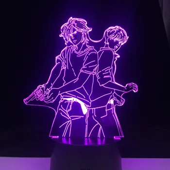 TUHK ILVES JA EIJI OKUMURA LED ANIME LAMP BANAAN KALA 3D Led 7 Värvi Valguse Jaapani Anime puldiga Baas, Laua Lamp