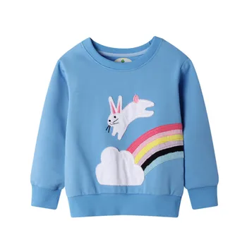 Tüdrukute T-Särk Rainbow Rabbit Prindi Pikad Varrukad Beebi Tüdrukute Riided Brändi Armas Tüdruk Särk Ükssarvik Lapsed Partei Riided