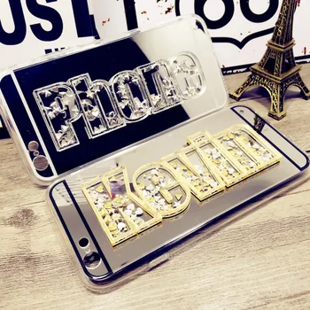 Unikaalne Custom Nimi Kirja 3D-Bling Peegel Telefon Case for iPhone 12 Pro Max