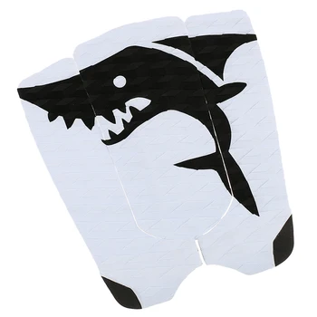 Unisex 3tk Lainelaua Veojõukontroll Saba Padjad Veebis Surfata Teki Käepidemed -Must White Shark Anti-slip veesport Surfamine Accesssory