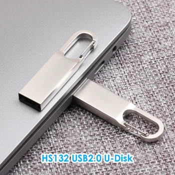 USB 2.0 Flash Drive Pen 8GB/16GB/32GB/64GB/128GB Metallist võtmehoidja U Stick