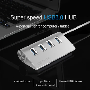 USB-C-Hub 4USB 7Ports USB-C Tüüpi) ja USB 3.0 Hub Splitter Adapter sobib MacBook Pro iPad Pro Samsung Galaxy Märkus 10 S10 USB2.0 Hub