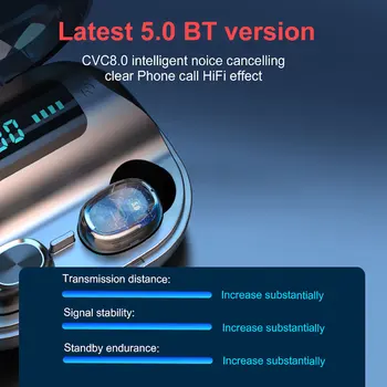 Uuendatud Traadita Bluetooth-Kõrvaklapid IPX7 Veekindel Bluetooth-5.0 Earbuds koos Digitaalse Display&Nupp Kontrolli Xiaomi Redmi