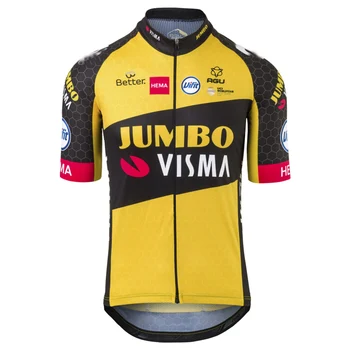 UUS 2021 Jumbo Visma Pro Cycling Team Jersey Lühikesed Varrukad Bike Set Riided Hingav Maantee Jalgratas Särk Sobiks Maillot