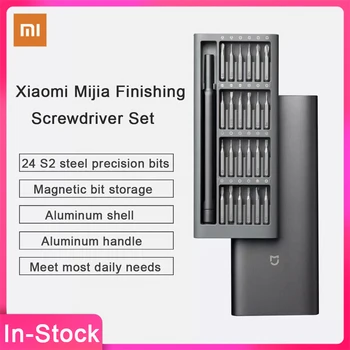 Uus Originaal Xiaomi MIjia Igapäevaseks Kasutamiseks Kruvikeeraja Komplekt 24 Täpsusega Magnet Bitti Alluminum Kasti DIY kruvikeerajaga Komplekt Smart home