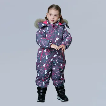 Vastsündinud Beebi Tüdrukute Talve 2020 Romper Snowsuit Puuvillane Lilleline Muster Tõmblukk Koos Kapuutsiga Imiku Overcoat Lapsed Lumi Kanda Kombekas
