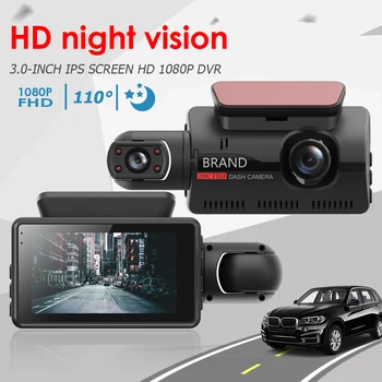 VODOOL Car DVR Kriips Cam 3 in 1 Video recorder välispeegel, Dual Kaamera, Full HD 3