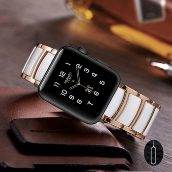 Watchbands apple watch 5 esiliistu 40mm 44mm luksus Keraamika ansamblid iwatch 4 3 rihm 38mm 42mm Käevõru Lihtne reguleerimine turvavöö
