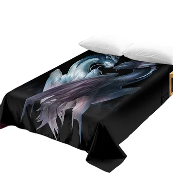 Yin ja Yang Draakonid Must JoJoesArt voodilinad 3D Trükitud Korter Leht Voodikatted Loomade Voodipesu Ühes Tükis Kuninganna